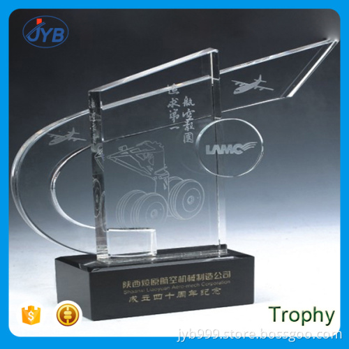 custom design high-end crystal cheap china butterfly trophy